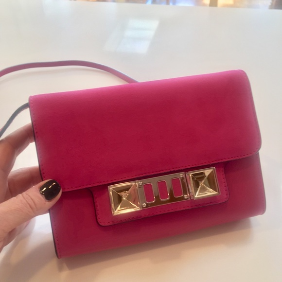 ππ Proenza PS11 NWT pink leather/suede crossbody - Picture 4 of 8